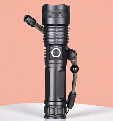 Shamsa X45 (ZOOMABLE Metal Torch) 5 Modes Flashlight, Super Bright Torch(Multicolor, 11 cm, Rechargeable)