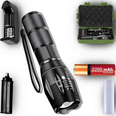 ApexBeam Compact High Power Torch with 5 Lighting Modes for Outdoors Torch(Black, 11.5 cm, Rechargeable)