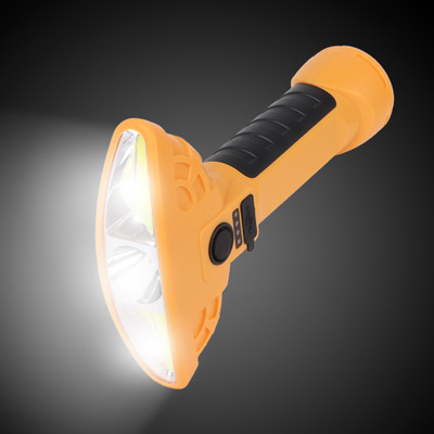 ECOSKY USB Rechargeable Long Range Torch Light Torch(Yellow, 10 cm, Rechargeable)