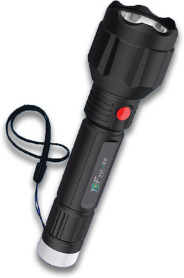 FIRSTLIKE 600 Meter Long Range Laser LED Rechargeable 2 Mode Flashlight With Backlight Torch(Black, 18 cm, Rechargeable)
