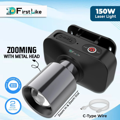 VR Bright Lite Rechargeable Head Lamp With 3 Mode Zooming With Metal Head Adjustable LED_R734 Torch(Multicolor, 10 cm, Rechargeable)