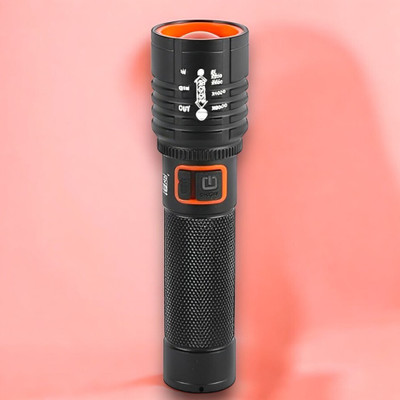 Stybits X372 (ZOOMABLE LED Metal Torch) 4 Modes Flashlight, Super Bright Torch(Multicolor, 11 cm, Rechargeable)