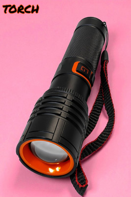 Shamsa X202 Compact Rechargeable LED Torch – Durable Flashlight for Camping Torch(Multicolor, 11 cm, Rechargeable)