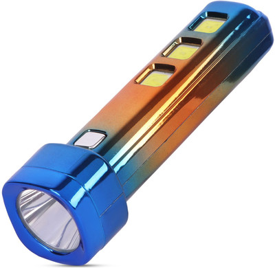 ECOSKY USB Long Range Rechargeable 2in1 LED+COB Torch Torch(Multicolor, 12 cm, Rechargeable)
