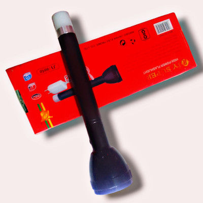 JY-SUPER Precious JY-9050 Rechargeable LED Torch: LED light source Torch(Black, 26 cm, Rechargeable)