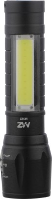 MIZUN 3 Mode Rechargeable Super Bright Zoom COB USB Mini Pocket Flashlight Torch(Black, 9 cm, Rechargeable)