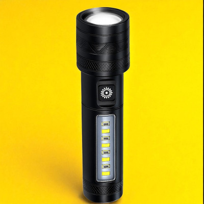Ziddjeet Z422 Heavy Duty Torch Flashlight – Waterproof & Durable Design Torch(Multicolor, 11 cm, Rechargeable)