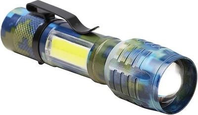 XPEDITION XPERTS 1 Pc USB FLASHLIGHT TORCH ZOOMABLE 3 MODES & SIDE COB TORCH (TC-5658) Torch(Blue, 10 cm, Rechargeable)