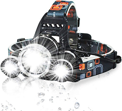 primetreads 3 LED Head Lamp Flash Light LED Headlamp(Black)