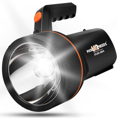 Make Ur Wish Emergency Search Torch Light 120W With Lithium Battery High Long Range (Range 2 Km.) Torch(Black, 28 cm, Rechargeable)