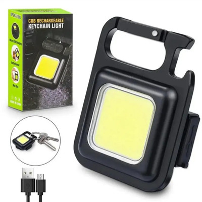 JY-SUPER Cob Keychain Luminary Companion: The Ultimate Keychain Light Torch(Black, 4.5 cm, Rechargeable)