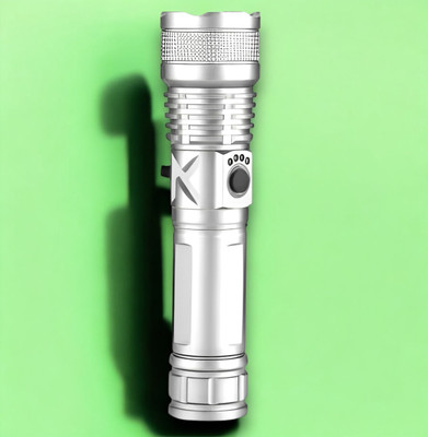 Stybits X191(ZOOMABLE METAL)5 Modes Flashlight, Super Bright 100W Torch(Multicolor, 11 cm, Rechargeable)