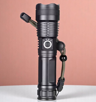 Shamsa X37 (ZOOMABLE Metal Torch) 5 Modes Flashlight, Super Bright Torch(Multicolor, 11 cm, Rechargeable)