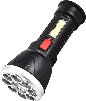 Kavyashine Emergency Light 4 Modes FlashLight Side Lamp Rechargeable & USB Charger. Torch(Black, 19 cm, Rechargeable)