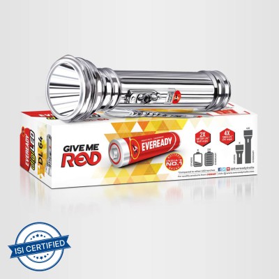 EVEREADY DL-64 Brass Heavy Durable Torch(Silver, 18 cm)