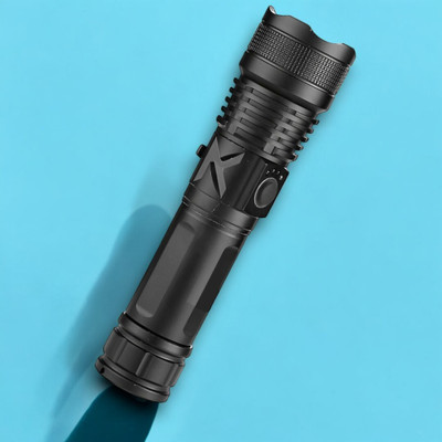 Stybits S309 (ZOOMABLE METAL)5 Modes Flashlight, Super Bright 100W Light Torch(Multicolor, 11 cm, Rechargeable)