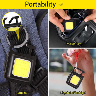 TINSUHG Light Modes Portable Pocket Light with Folding Bracket Bottle Opener LED Front Light(Multicolor)