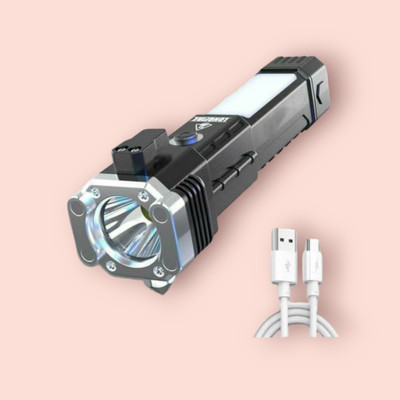 MOMENTIME 11W LED Torch Flashlight-45 Torch(Black, 15 cm, Rechargeable)