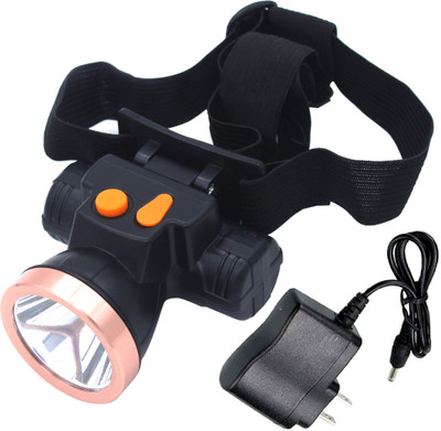 DFG 400M Long Range 2 Mode R3 Waterproof LED Headlamp Head Light 25W Flashlight Head Torch(Black, Gold, 10 cm, Rechargeable)