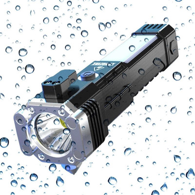 SPAKRO Rechargeable 3W high power LED flashlight ultra bright torch Torch(Black, 16.5 cm, Rechargeable)