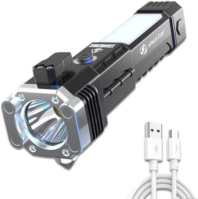 JY-SUPER The Tech-Hammer of Lumos For Emergency Use Torch(Black, 18 cm, Rechargeable)