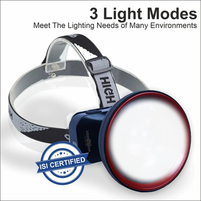 Pick Ur Needs 20 Watt Super Power Head Lamp With 3 Mode LED Zoomable Head Light For Camping Torch(Black, 14 cm, Rechargeable)