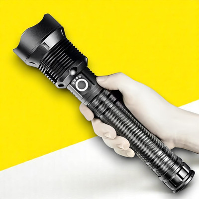 Shamsa X191 (ZOOMABLE METAL LED TORCH)5 Modes Flashlight, Super Bright Torch(Multicolor, 11 cm, Rechargeable)