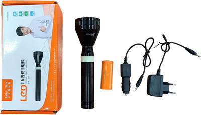 JGG Jain Gift Gallery T-95 BLACK RECHAGEABLE LED TORCH Torch(Black, 35 cm, Rechargeable)
