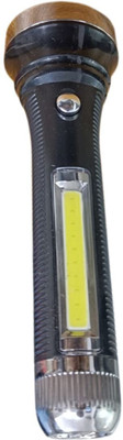 JY SUPER 2103 (RECHARGEABLE LED TORCH) 1800mAh Battery, High Power Flashlight Torch(Black, 16 cm, Rechargeable)