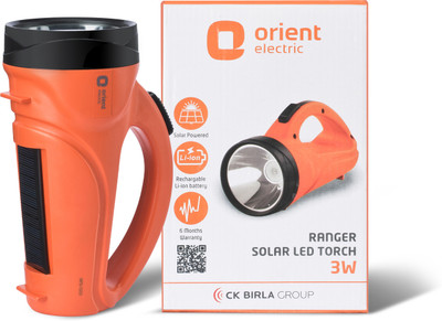 Orient Electric Ranger Solar LED03WTC-RANGERS Torch(Orange, 17 cm, Rechargeable)