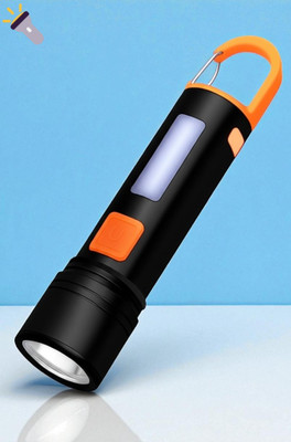 Ziddjeet A290 Tactical Torch Light – Bright LED, Rugged & Compact Torch(Multicolor, 11 cm, Rechargeable)