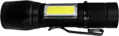 GLOWISH USB RECHARGEABLE POCKET SIZE POWERFULL ZOOM LED FLASHLIGHT Torch(Black, 22 cm, Rechargeable)