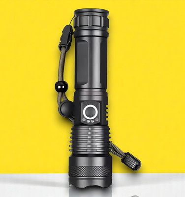 Shamsa H691 (ZOOMABLE METAL LED TORCH)5 Modes Flashlight, Super Bright Torch(Multicolor, 11 cm, Rechargeable)