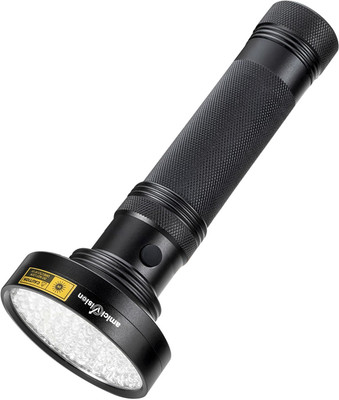 amiciVision 18W 100 LED UV 395nm Wavelength Ultraviolet and Stain Detector Torch (Without Battery) Torch(Black, 20 cm)