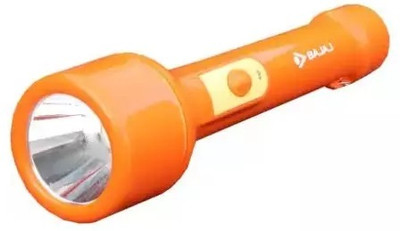 BAJAJ 1.5W RAFTAAR MAX LED TORCH ORANGE PACK OF-01 Torch(Orange, 12 cm, Rechargeable)
