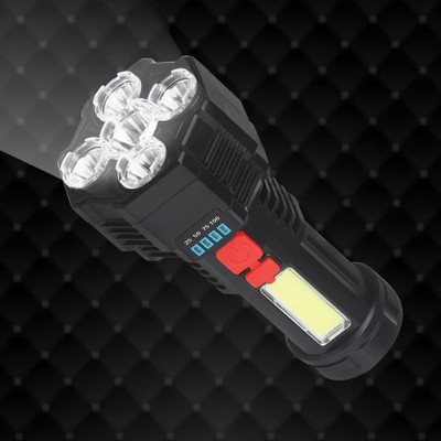 Care 4 Strong Bright 5 Bulb LED+ 1COB Side Flashlight USB Rechargeable Torch Torch(Black, 14 cm, Rechargeable) Care 4 Strong Bright 5 Bulb LED+ 1COB Side Flashlight USB Rechargeable Torch Torch(Black, 14 cm, Rechargeable)