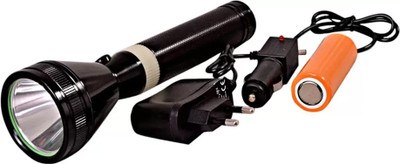 Glory Rechargeable 3 Mode High Power Waterproof 13W long range flashlight Torch(Black, 20 cm, Rechargeable)