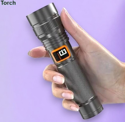 Nilesawar X197 (ZOOMABLE LED Metal Torch) 4 Modes Flashlight, Super Bright Torch(Multicolor, 11 cm, Rechargeable)
