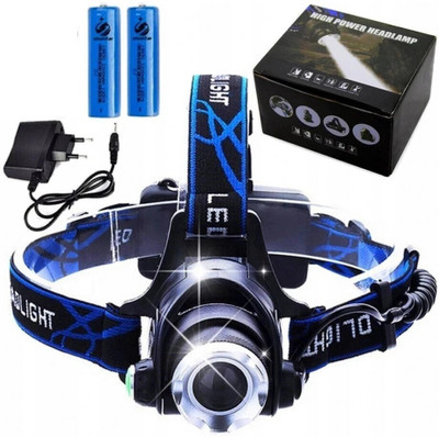 Care 4 LED Headlamp with Rechargeable Batteries and adaptor Included OR (3xAAA bateries not included,) 3 Modes Super Bright Torch(Black, 9 cm, Rechargeable)