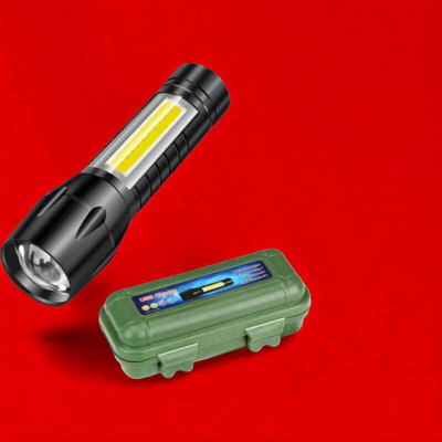 Dyzo MNT_T_041 Torch(Black, 10.5 cm, Rechargeable)