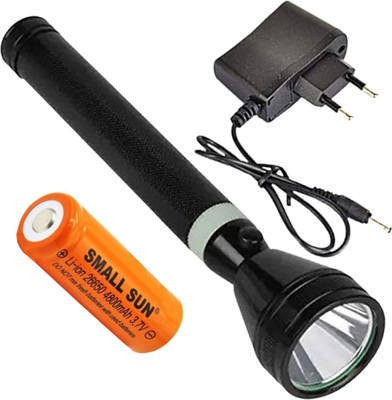 SMaLL SUnn New LED FlashLight| SuperPower Bright Light| 800Metre Range Emergency Duty Torch Torch(Black, 20 cm, Rechargeable)
