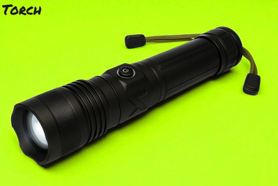 3BAAN B173 Zoomable Rechargeable Torch Light – Bright Outdoor Flashlight Torch(Multicolor, 11 cm, Rechargeable)