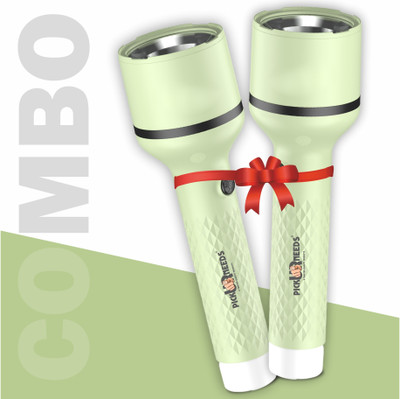 Pick Ur Needs Rechargeable Torch Emergency Light With 4 Mode Light Type C Fast Charging Torch(White, 19 cm, Rechargeable)