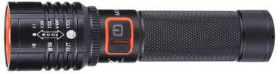 MZ 035-Zoomable LED Metal-Super Bright Cree T6 LED Light, 5 Modes Flashlight Torch(Black, 13.5 cm, Rechargeable)