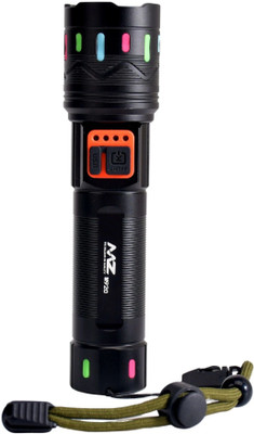 MZ M920 (RECHARGEABLE LED METAL TORCH) Zoomable 150W, 3 Modes, 1800mAh Battery Torch(Black, 16.5 cm, Rechargeable)