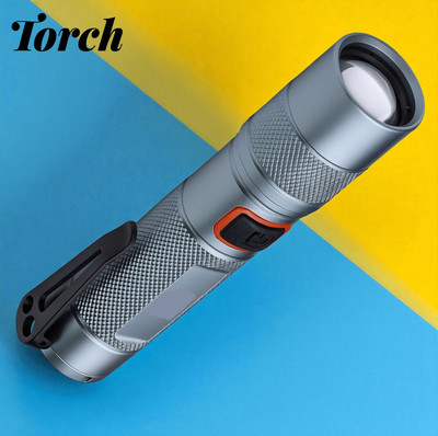 Nilesawar X422 High Power Metal Torch with 3 Modes and Long Battery Life Torch(Multicolor, 11 cm, Rechargeable)