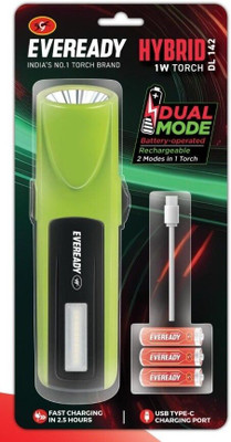 EVEREADY HYBRID DL142: India’s 1st Dual Mode Torch(Multicolor, 19 cm, Rechargeable)
