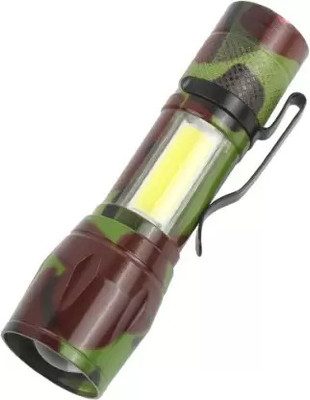 ECOSKY MINI TORCH LIGHT Army Aluminum COB Tactical Torch Waterproof LED Torch(Multicolor, 9 cm, Rechargeable)