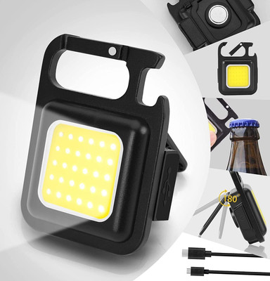 MHAX COB Mini_Flashlights Bright Rechargeable Keychain Flashlight 3 Light_Modes Key Chain