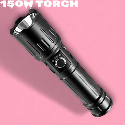 3BAAN X124 High Lumen LED Torch – Zoomable, Long Distance & Rechargeable Flashlight Torch(Multicolor, 11 cm, Rechargeable)